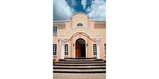 The front view of the official residence of the Senate Speaker in Nairobi