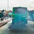 bus emitting black smoke