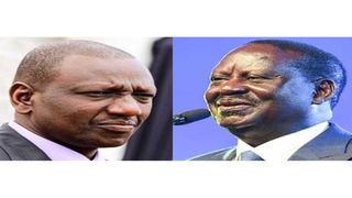 President William Ruto (left) and Azimio leader Raila Odinga.