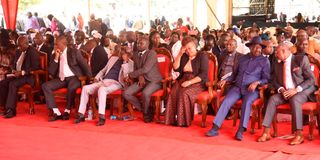 Deputy President Rigathi Gachagua and Azimio leader Raila Odinga