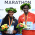 Tigist Assefa and Eliud Kipchoge