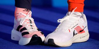 Nike and Adidas running shoes