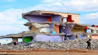 Demolished houses