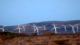 The turbines of the 310MW Lake Turkana Wind Power project