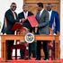 President of Angola Joao Lourenco (left) and President of Kenya William Ruto