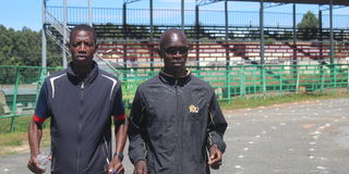 Erick Sang (right) with his guide David Korir