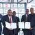KBC Acting Managing Director Samuel Maina and FKF President Nick Mwendwa 