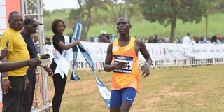 World Cross Country Junior Champion Ismail Kipkirui wins the 10km men’s race