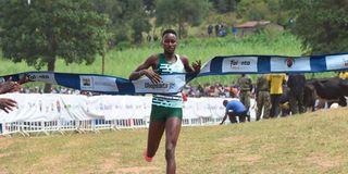 Edinah Jebitok wins the 8km women’s race
