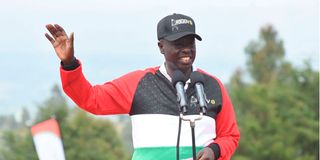 Deputy President Rigathi Gachagua gives his speech
