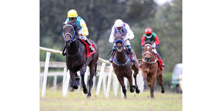 Jockey Peter Kinuthia aboard Winter Comet