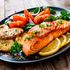 Fried salmon