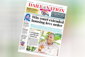 The front page of the January 5 Daily Nation.