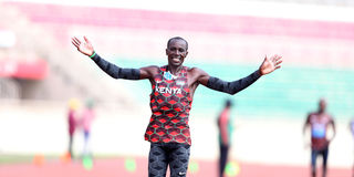 Samuel Gathimba wins 10km race walk