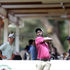 Ronald Rugumayo tees off from 10th tee 