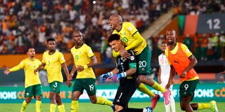 South Africa's Ronwen Williams and Khuliso Mudau