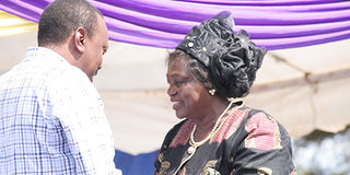 Uhuru and Mama Ngina Kenyatta