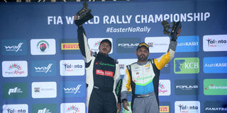 Hamza Anwar (left) and his navigator Adnan Din