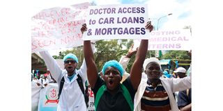 Striking doctors