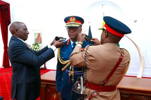 President William Ruto with Chief of Defense Forces Francis Ogolla