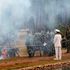 Kenyan military gives a gun salute in a past event.