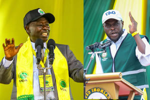 Deputy President Rigathi Gachagua and Nairobi Governor Johnson Sakaja.