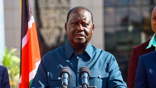 Azimio leader Raila Odinga during a past press briefing