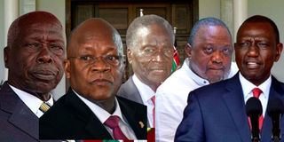 Daniel Moi, John Magufuli, Nicholas Biwott,