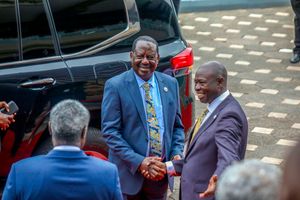Opposition leader Raila Odinga and Deputy President Rigathi Gachagua