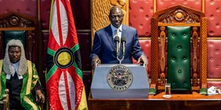 President William Ruto delivers the State of Nation address at Parliament