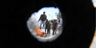 Youths protest