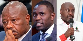 Prof Edward Kisiang'ani, Dr Ouma Oluga and Mr Amos Gathecha.