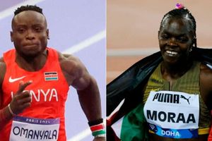 Ferdinand Omanyala and Mary Moraa