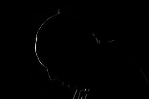 Pope Francis dark silhouette