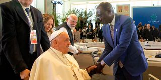 President William Ruto and Pope Francis