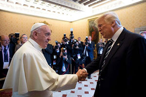 Pope Francis and President Donald Trump 