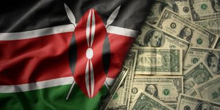 kenyan flag with dollars