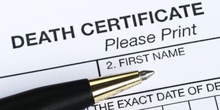 death certificate