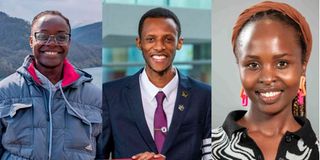 Ethel Ogallo, Dennis Kamau and Leila Maritim.